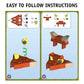 Bloco Toys Ankylosaur & Young Raptors | Stem Toy | Jurassic Dinosaurs | Diy Building Construction Set (200 Pieces)