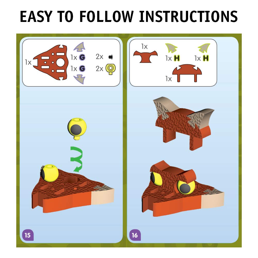 Bloco Toys Ankylosaur & Young Raptors | Stem Toy | Jurassic Dinosaurs | Diy Building Construction Set (200 Pieces)