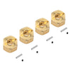 ShareGoo Brass 12mm Hex Wheel Hub Wheel Drive Hex Adapter Compatible with Axial SCX10 Wraith 90027 90046 Tamiya CC01 D90 Redcat 