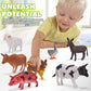 Zcpotizi 12 Pack Large Farm Animals Toys For Kids 3-5 Year Old Toddlers Realistic Plastic Farm Animal Figures Playset Animal Pou