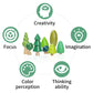Oessuf 8Pcs Wooden Tree Toy Set Wooden Forest Various Sizes Natural Woodland Trees Creative Toddler Arts Toy