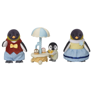 Calico Critters Penguin Family - Set of 4 Collectible Doll Figures, Multi Color, Plastic, Ages 3+