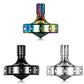 CHEETOP Precision Metal Spinning Top  Long Lasting Spin Time and Perfect Balance  Skilled mature-themed Easily Exceed 10 Mins  Portable Stainless Steel EDC Desktop Toys (3PCS M  Black+Silver+Iridescent)