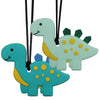 Chew Necklaces for Sensory Kids and Adults, 2 Pack Dinosaur Silicone Chewy Toys for Boys with Autism, ADHD, SPD, Reduce Chewing 