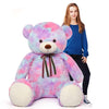 Tezituor Giant Teddy Bear 52'' Plush Rainbow Purple Stuffed Animal - Perfect Gift for Valentine, Christmas, and Birthdays