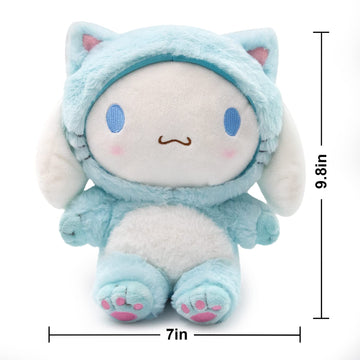 Maikerry Cinnamoroll Plush Doll 8 - Cute Kitty My Melo Anime Figure Toy, Perfect for Kids Birthday & Easter Gifts, Blue