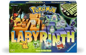 Ravensburger 22705 - Pokémon Labyrinth Glow In The Dark - Sliding Fun With Your Favorite Pokémon - Playable In Light And Dark For 2-4 Players Ages 7 And Up