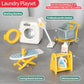 Takihon Dollhouse Furniture Set,Dollhouse Bathroom/Kitchen/Fridge/Washing Machine Laundry Set For Kids,Doll House Miniature Acce