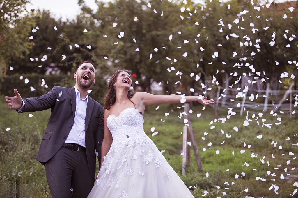 White Tissue Paper Heart Confetti 1 inch Biodegradable Confetti Paper for Wedding Party Filled Balloon or Table Decor Pack of 40
