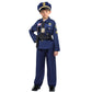 Spooktacular Creations Halloween Police Costume For Kids, Dark Blue Police Officer Costume For Boys, Toddler Cosplay Roleplay Themed Party (3T (3-4 Yrs))