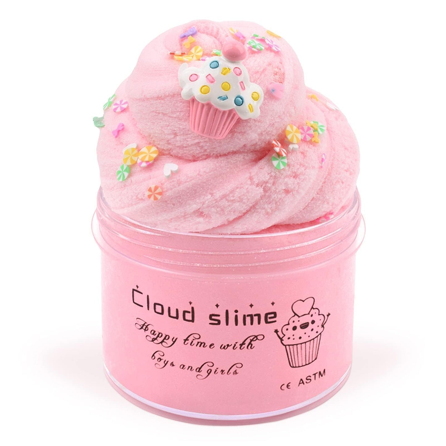 12 Pack Cloud Valentine'S Day Slime Kit, With Rainbow Cake Watermelon Grapes Butter Slimes Charms, Easter Slime For Girls And Bo