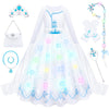 Meland Princess Dress Up For Girls - Light Up Princess Costume For Girls 3-10 Year Old, Gift For 3,4,5,6,7,8,9,10 Year Old(9-10