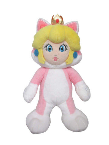 Sanei Super Mario 3D World Neko Cat Princess Peach 9' Plush Doll