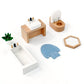 Pairpear Wooden Toys Dollhouse Furniture Playset,35 Piece Furnitures With Family Dolls,Doll House Accessories Pretend Play Gift For Girls And Boys 3 Year And Up