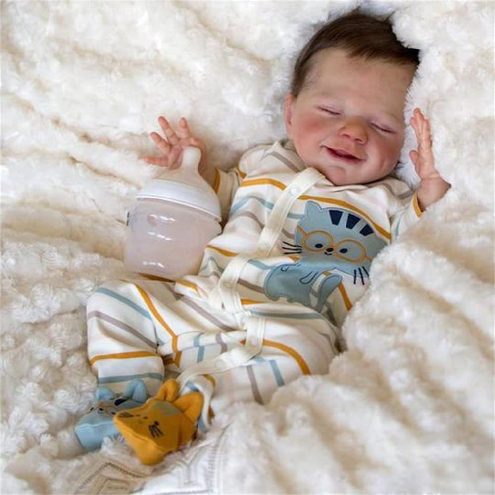 Fa Rich Reborn 18 Inch Cute Boy Realistic Baby Doll Silicone Full Body Birthday Set For Child Birthday Gifts
