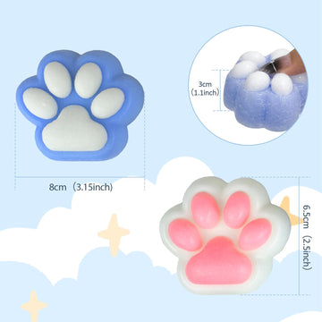 3.15In Cat Paws Squishies Toys For Stress Relief,Stick Squishy,Kawaii Mochi Squishy Sensory Toys(1Pcs-Pink)