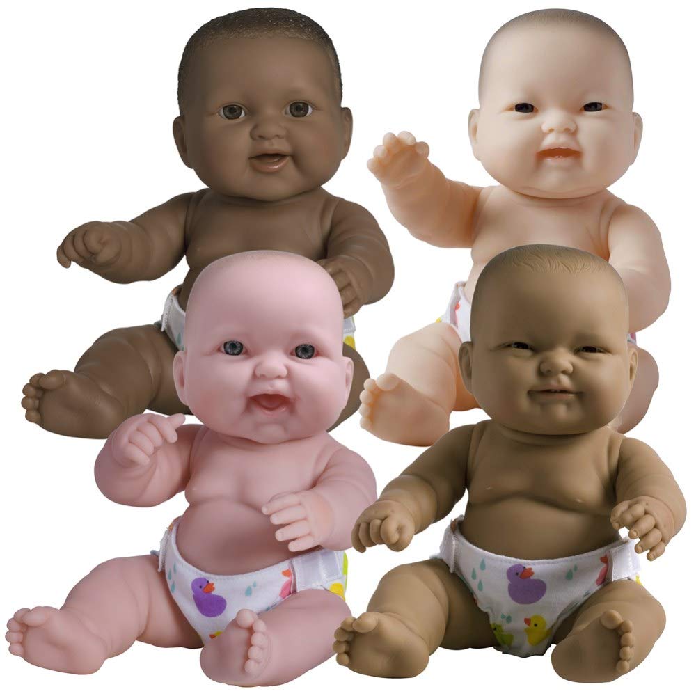 JC Toys 14 Lots to Love Babies with Different Skin Tones and Poseable Bodies - Set of 4