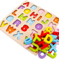 WOOD CITY Alphabet Puzzle - Educational ABC & Number Learning Toys for Toddlers, 2 Pack, Wooden, Ideal for Ages 1-3