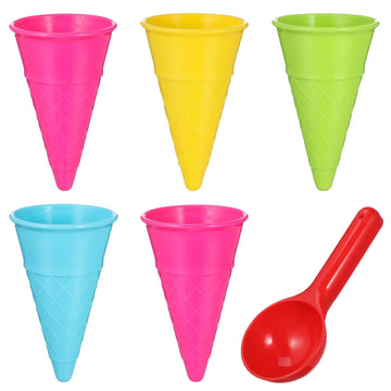 Toyvian 1 Set 6pcs Toys for Children Beach Toy Kids Beach Toys Sand Scoop and Cone Scoop Cones Children Ice Cream Cones Sand Chi