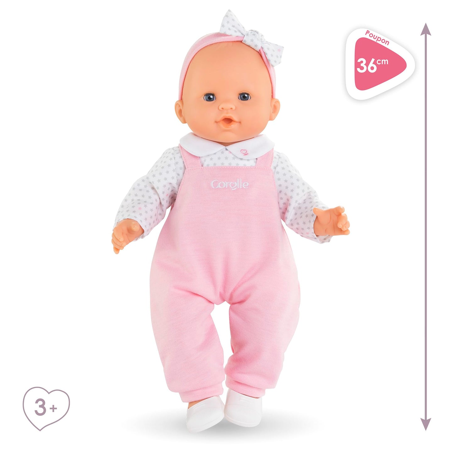 Corolle Lise Baby Doll 14 Inch Soft Body for Kids Ages 3 and Up Vanilla Scented with Brushable Hair Pink Outfit Sleeping Eyes En