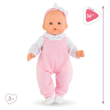 Corolle Lise Baby Doll 14 Inch Soft Body for Kids Ages 3 and Up Vanilla Scented with Brushable Hair Pink Outfit Sleeping Eyes En