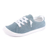Womens Slip On Canvas Sneaker Low Top Casual Walking Shoes Classic Comfort Flat Fashion Sneakers (Blue Jean 07)