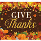 LTDKAEN Give Thanks Backdrop Happy Thanksgiving Pumpkin Harvest Rustic Photography Background Thanksgiving Turkey Party Decorati