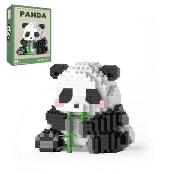 Mjddja Mini Building Blocks- Bamboo Panda, Party Favors- Micro Blocks Panda Toy For Kids 6 7 8 9 10+, Mini Blocks Building Sets