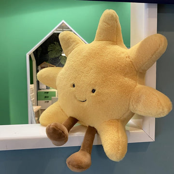 Natureman Sun Shaped Plush Toys Amuseable Sun Moon Stuffed Animal Plushie Doll Toys Room Decoration Gift For Kids Children (Sun)