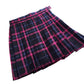 Girl`S School Uniform Skirt Plaid A Line Cosplay Costumes (S, Black Mixed Rose Blue)