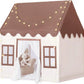 Wilwolfer Play Tent For Kids Indoor - Kids Play Tent Indoor Toddlers Play Tent Large Toddler Tent For Kids Toy House Birthday Gift For Boys & Girls Playroom Decor (Brown Playhouse)