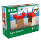 Brio World 33254 - Super Supports - 2 Piece Wooden Railway Set | Enhances Creativity | Compatible with All Brio Train Sets | Sus