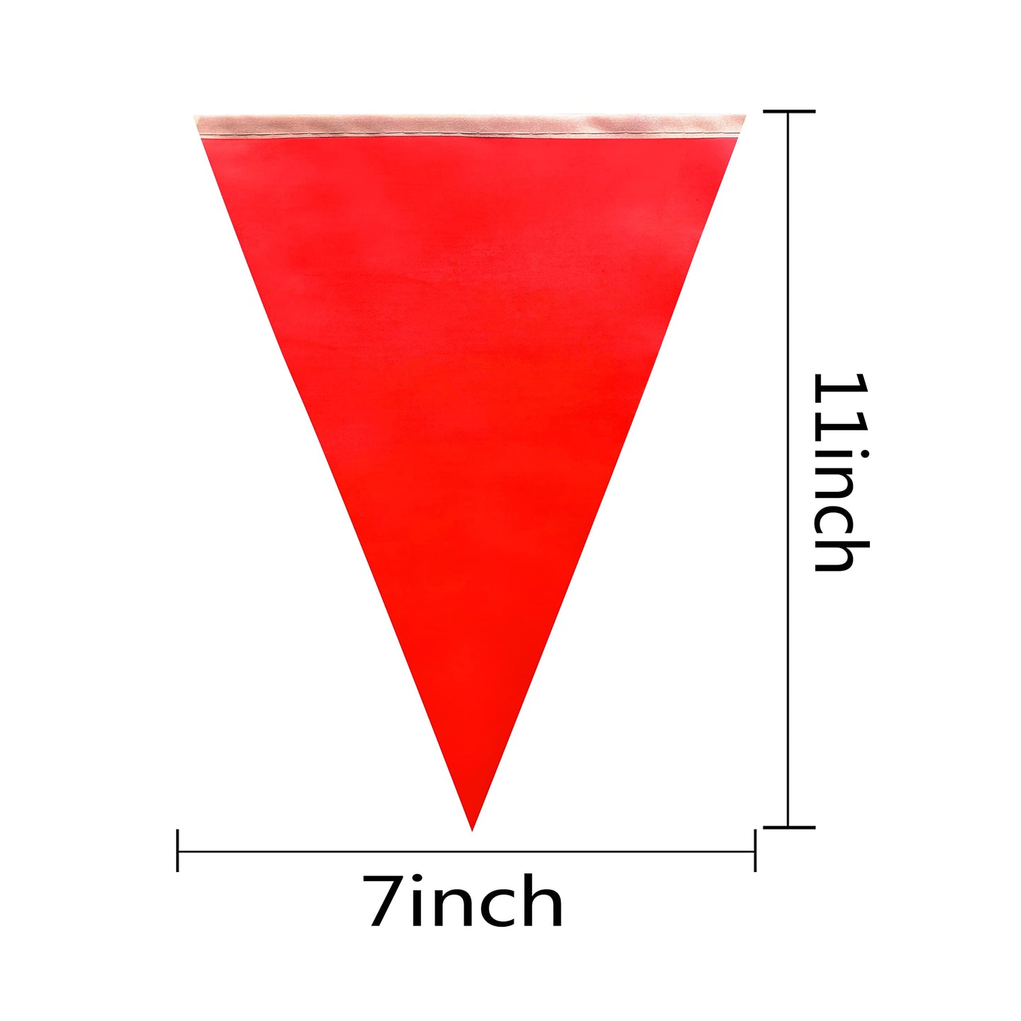 Weitbf 50Ft 30Pcs Red Blank Pennant Banners Flags String Triangle Diy Bunting Flags,Party Decorations For Grand Opening,Kids Bir