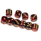 Yiotfandoll 10PCS Polyhedral Dice D6 Dice 16mm Acrylic Dice Game Dice for RPG MTG DND Dice Table Games (Red Black)