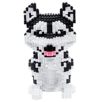 Ahzilei Micro Dog Building Husky Set, Diy Animal 3D Puzzle Building Toy Bricks Set, Educational Particle Building Blocks Toys Ki
