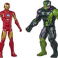 Marvel Titan Hero 12-inch Spider-Man Maximum Venom 2-Pack - Iron Man vs Venomized Hulk, Plastic, One Size