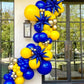 Blue And Yellow Balloon Arch Kit, Royal Blue White Yellow Balloon Garland Kit Latex Baloons With 4D Foil Star Balloons For Baby