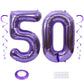 Maigendoo Jumbo 50 Number Balloon 40 Inch Large Digit Balloons Huge Helium Balloon Foil Mylar Balloon With Swirl Decorations For
