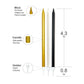 24 pcs Long Black Birthday Candles for Cake Decorations,Long Thin Metallic Gold Candles,Celebration for Parties,Decorations from