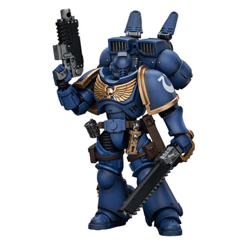 Joytoy Warhammer 40K Space Marines Ultramarines Jump Pack Intercessors Intercessor 1, 1:18 Scale Action Figure Mecha Joy Toy Col