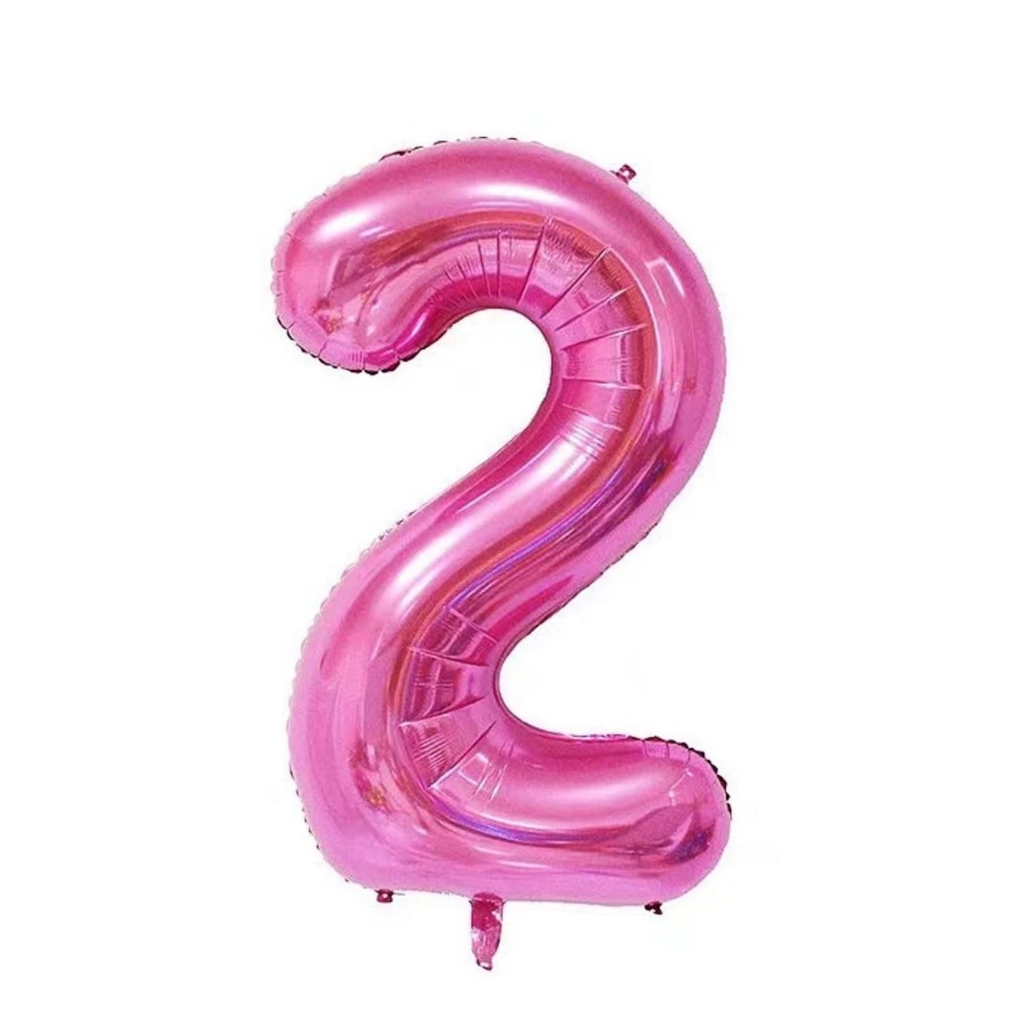 40Inch Pink Number 2 Crown Balloons Set, 2Nd Birthday Balloons For Women And Girls, Wedding Anniversar Celebration Decorative Ba