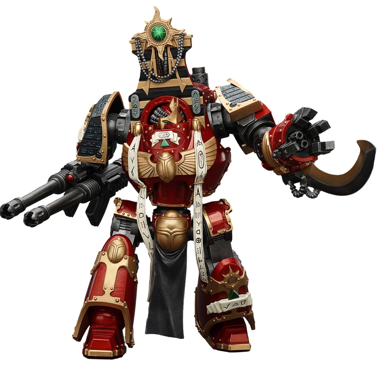 JOYTOY 1/18 Action Figure Warhammer 30K The Horus Heresy Thousand Sons Contemptor-Osiron Dreadnought with Gravis Force cutting edge and Gravis Autocannon Collection Model Birthday Gifts 11.81 inch