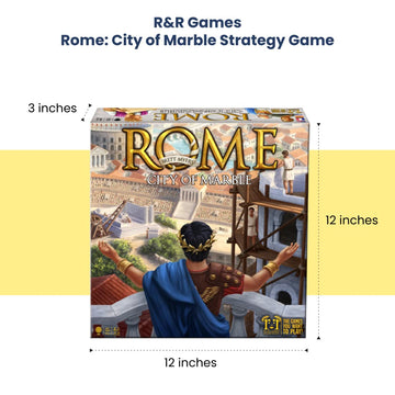 R&R Games Rome: City of Marble - Strategic Tile-Laying Game, Model 450R, Perfect for Family Game Night, Paper Material