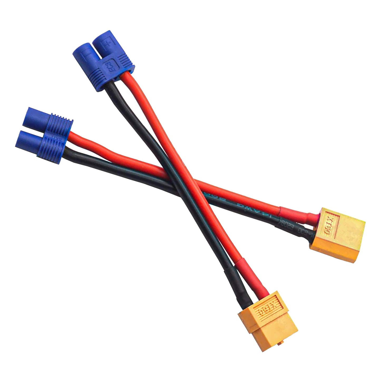 2Pairs ShareGoo XT60 to EC3 Plug Male Female Adapter Converter with 10CM 14AWG Cable Wire for RC FPV Drone Car Lipo NiMH Battery
