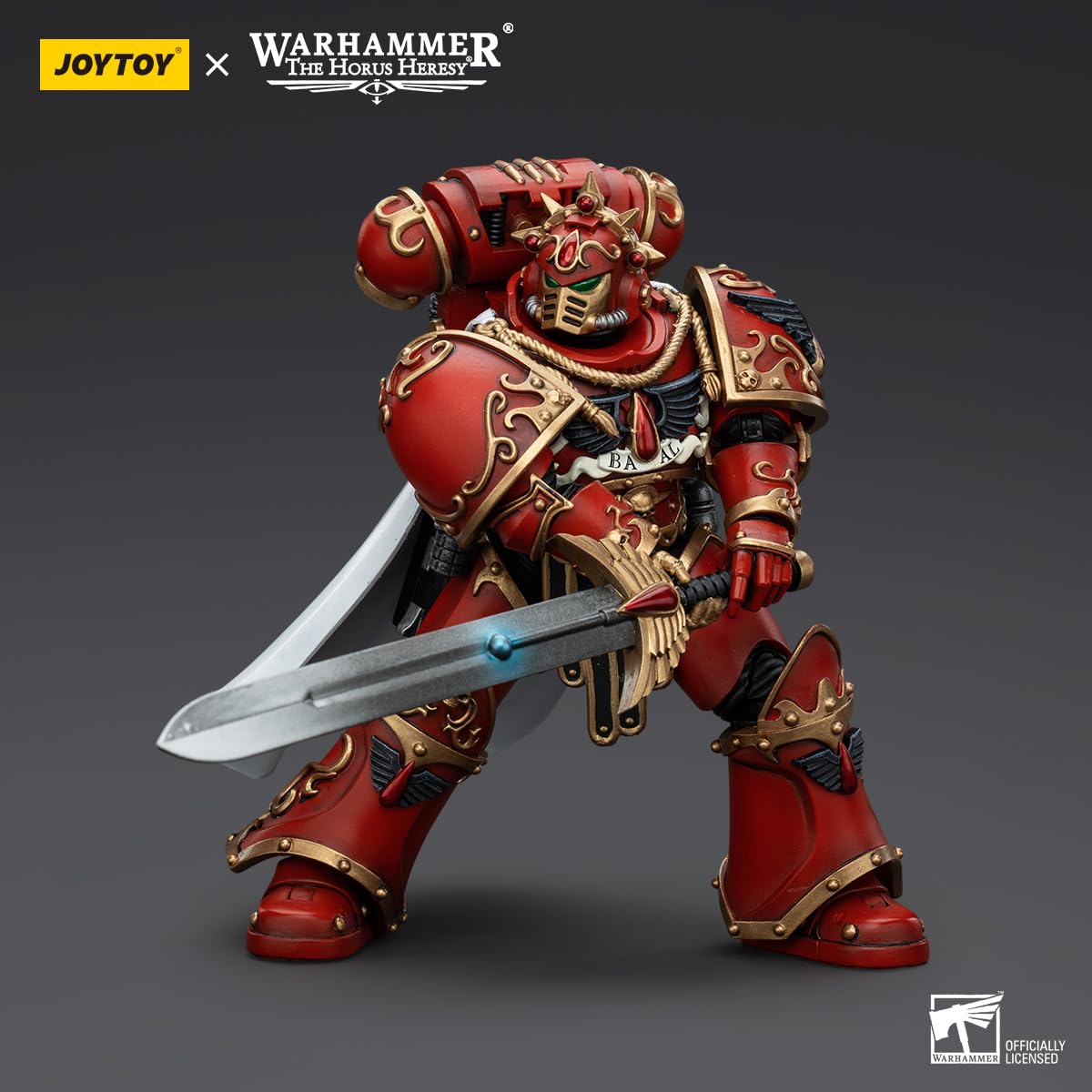 malt-inspiredISE JOYTOY 1/18 Action Figures - Warhammer The Horus Heresy Blood Angels Legion Praetor with Paragon cutting edge - 6 Classic Character Collectible Age 15 and Above