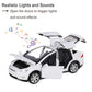 SASBSC Diecast Car 1:32 Pull Back Vehicles Alloy Model Cars Toy Cars for 4 to 12 Years Old White
