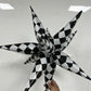 3Pcs 26Inch 3D Black White Explosion Star Foil Balloon, Black White Racing Car Foil Cone Starburst Balloons For Birthday Wedding