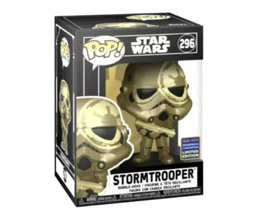 2021 Funko Pop! Woncon Exclusive Star Wars #296 - Golden Stormtrooper W/ Free Acrylic Case