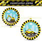 Wernnsai Construction Party Supplies - Disposable Dump Truck Themed Tableware Set For Boys Kids Birthday Dinner Dessert Plates And Napkins Serves 16 Guests 48Pcs