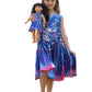 Bow Dream Girl Dress and Matching American Girl Doll Clothes Accessories Rainbow Mermaid Unicorn Size 130